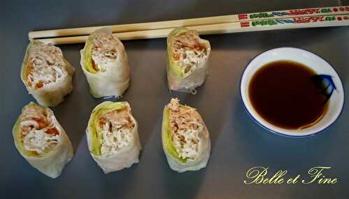 Makis en feuilles de riz au thon