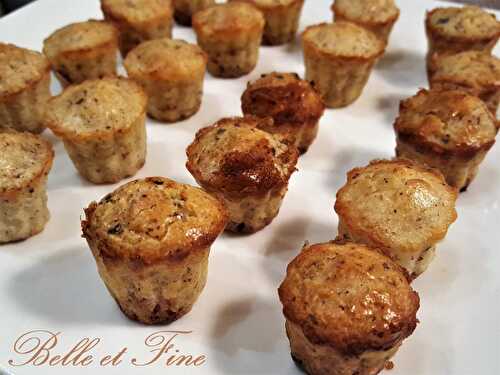 Mini cannelés aux lardons et aux noisettes