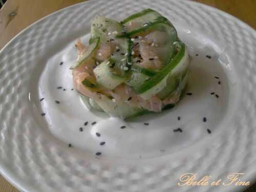 Tagliatelles de concombre au saumon - Cuisine Belle et Fine