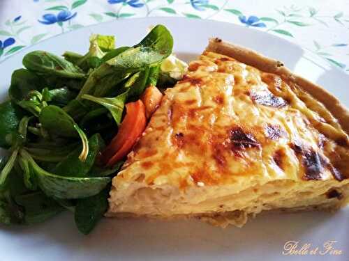 Tarte aux oignons, pâte brisée aux échalotes