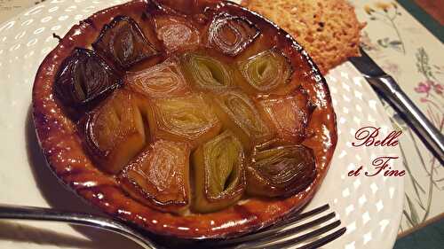 Tatin de poireaux au miel et soja