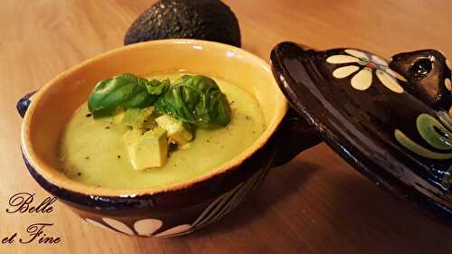 Velouté glacé concombre avocat