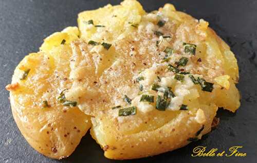 Croustillant de pommes de terre au parmesan, beurre et ail