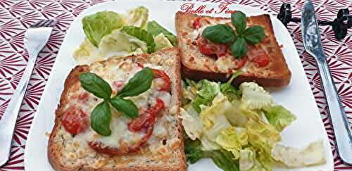 Bruschetta de tomates cerises confites et mozzarella