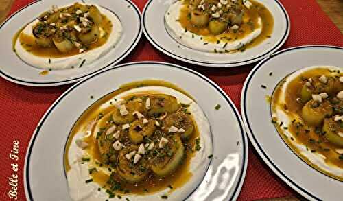 Poireaux à l’orange sur un crémeux de feta
