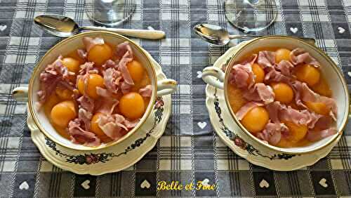 Gaspacho de melon au jambon fumé