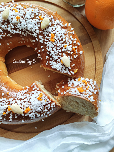 Brioche des rois amandes, orange