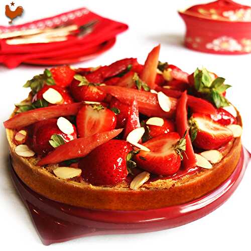 La Tarte Rhubarbe et Fraises de Claire Heitzler