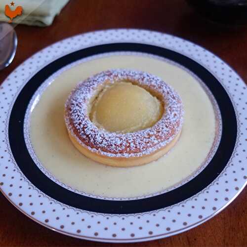 La Tartelette Poire Amande (dessert à l'assiette) de Lenôtre