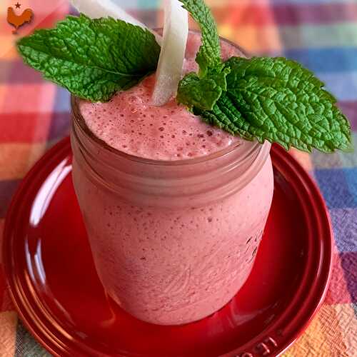 Le Milkshake Fraise Menthe de Christophe Michalak (Comme à Santa Monica)