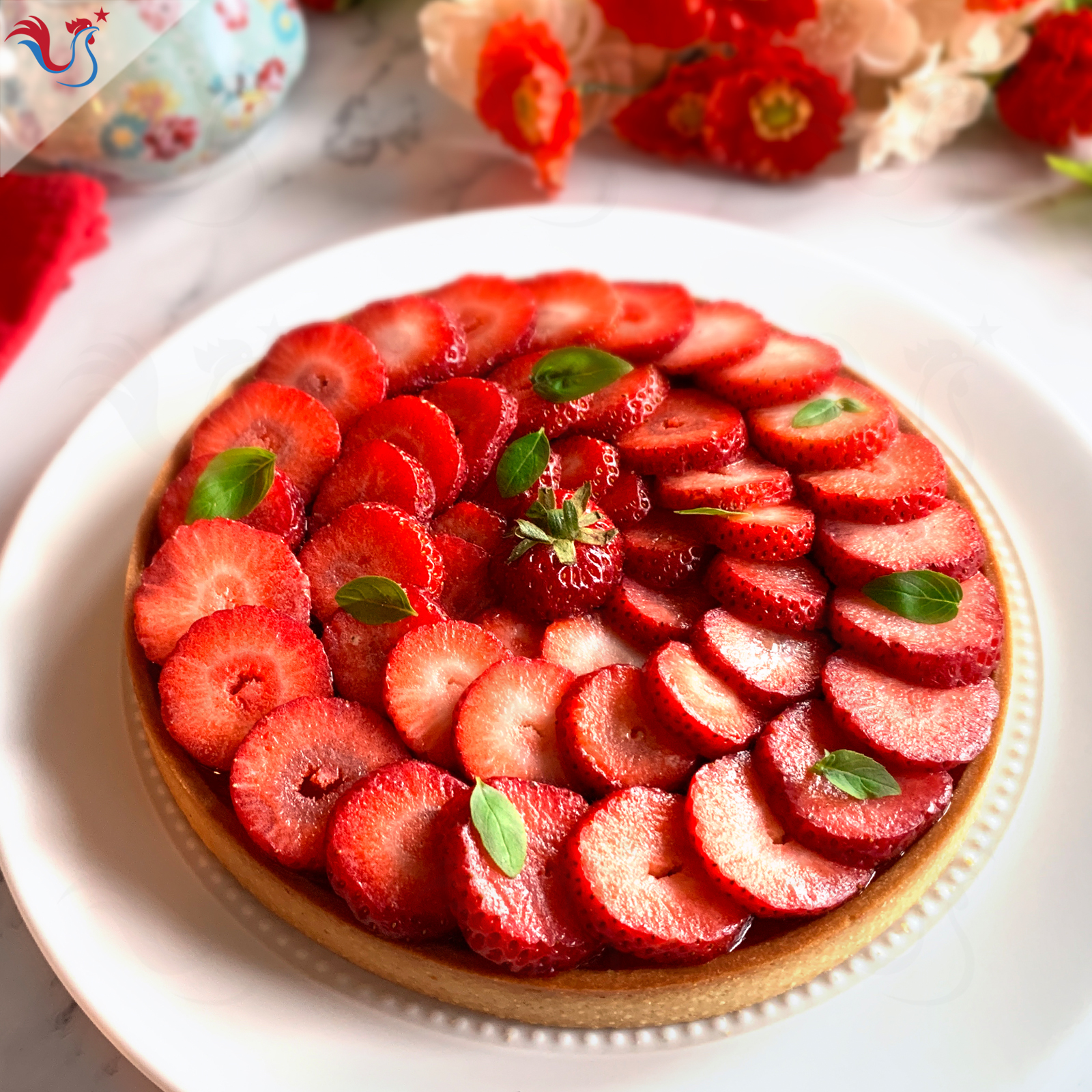 La Tarte Fraise Basilic de Cédric Grolet