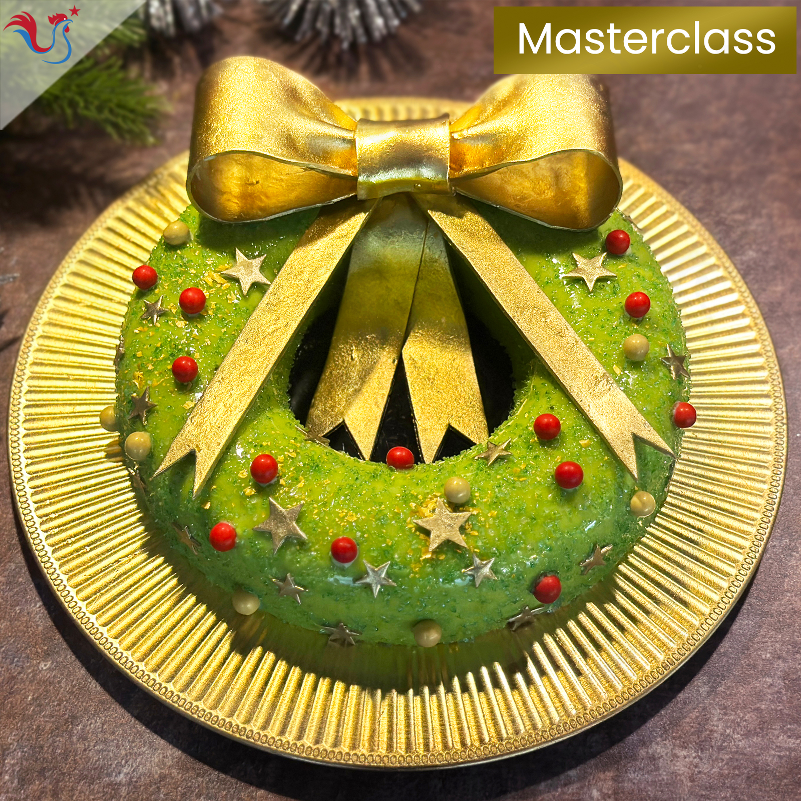 Masterclass: Couronne de Noël, pistache framboise