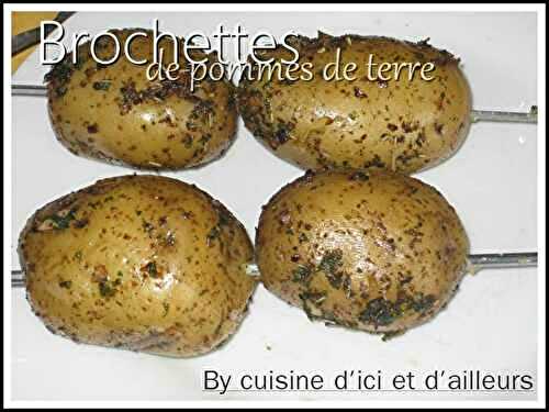 Brochette de pomme de terre au BBQ - Cuisine d'ici et d'ailleurs