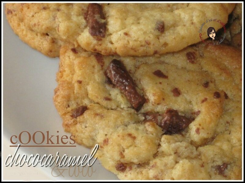 Cookies coco et chococaramel - Cuisine d'ici et d'ailleurs