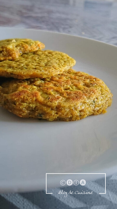 Galette de lentilles corail au Curcuma ( avec lentilles crues) 