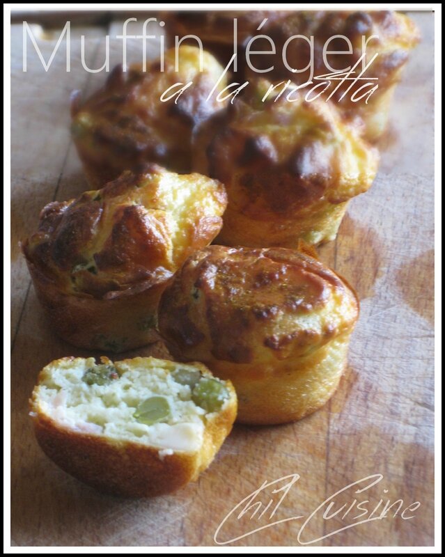 Muffin à la ricotta, jambon et petits pois - Cuisine d'ici et d'ailleurs