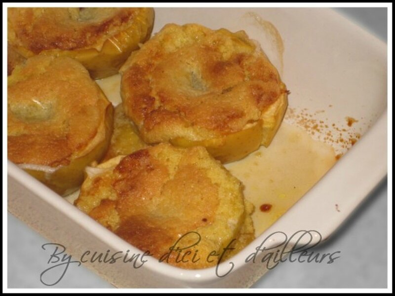 Pommes farcies à la crème d'amandes et chocolat - Cuisine d'ici et d'ailleurs