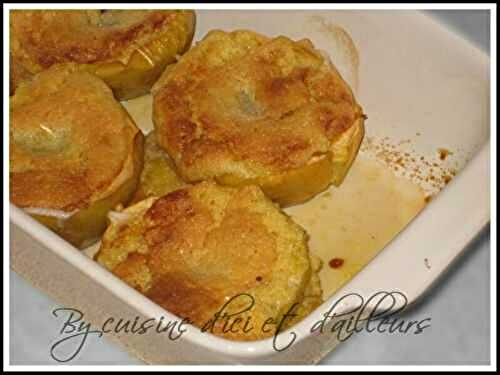 Pommes farcies à la crème d'amandes et chocolat - Cuisine d'ici et d'ailleurs