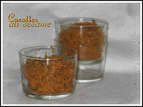 Verrines de carottes au sesame - Cuisine d'ici et d'ailleurs