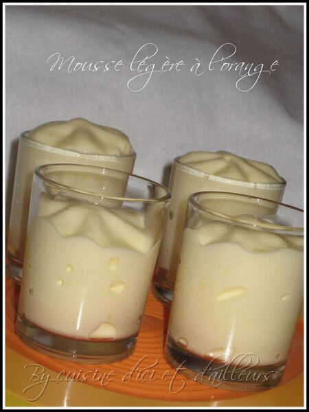 Mousse à l'orange {légère} 