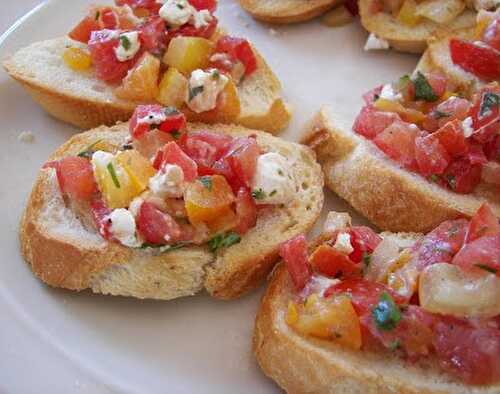 Bruschetta tomates et chèvre