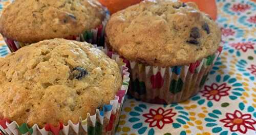 Muffins avoine, clémentine & chocolat