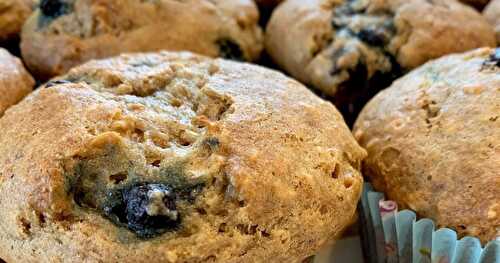 Muffins "boostés" vanille, bleuets et chocolat