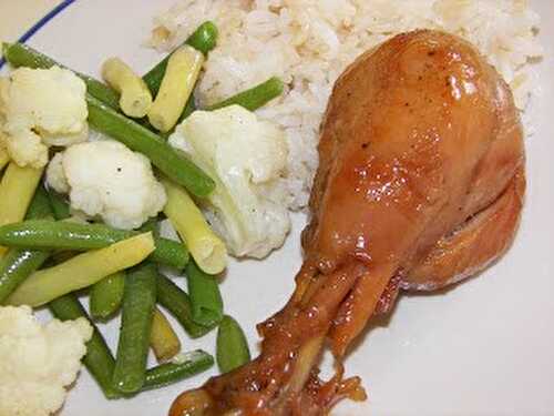 Pilons de poulet en sauce à l’érable
