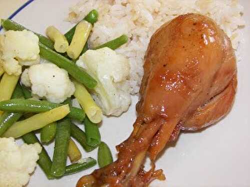 Pilons de poulet en sauce à l’érable