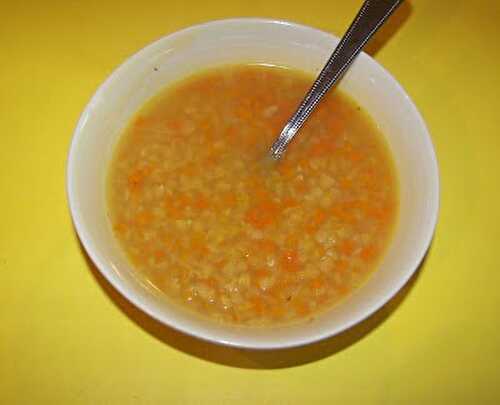 Potage de lentilles au cari