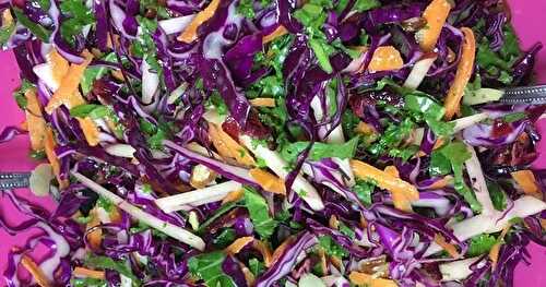 Salade chou rouge, kale & pomme