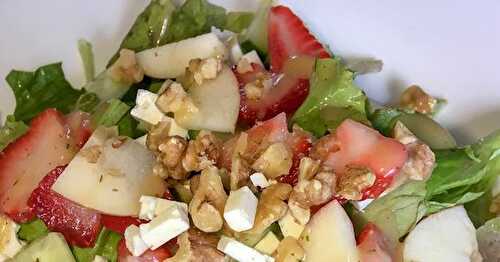 Salade concombre, fraise & feta