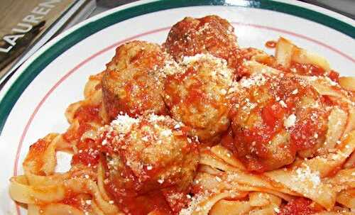 Sauce tomate aux boulettes de viande