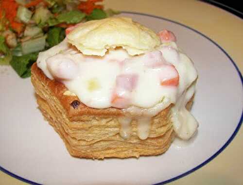 Vol au vent au jambon et au fromage