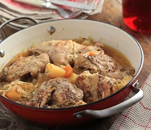 Lapin au chou et aux pommes de terre