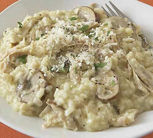 Risotto poulet champignon thermomix