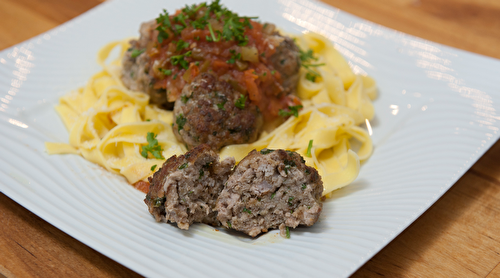 Boulettes de viande sauce tomate poivron