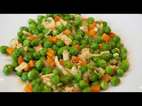 Sauté de petits pois à l'oeuf