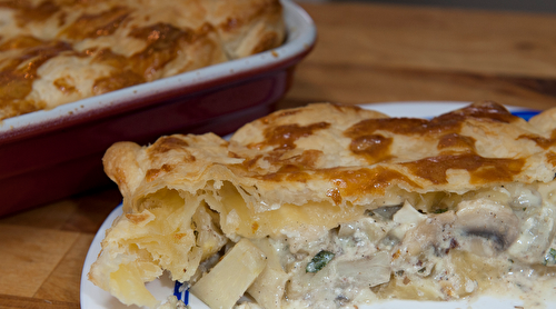 Tourte aux artichauts et champignons