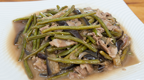 Aubergines haricots verts