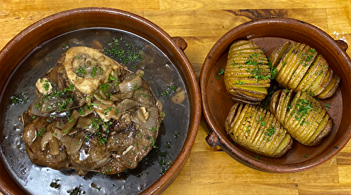 Spécial fêtes - Jarret de boeuf Pommes de terres rôties à la suédoise