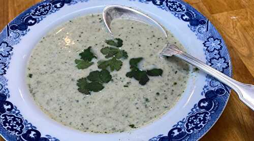 Velouté de champignons et coriandre