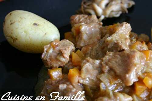 Blanquette de veau, ses petits légumes et pleurotes *