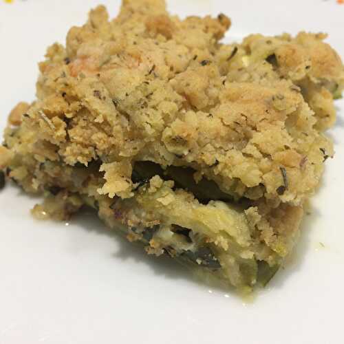 Crumble de courgettes au chèvre