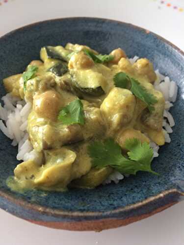 Curry d'aubergines et courgettes