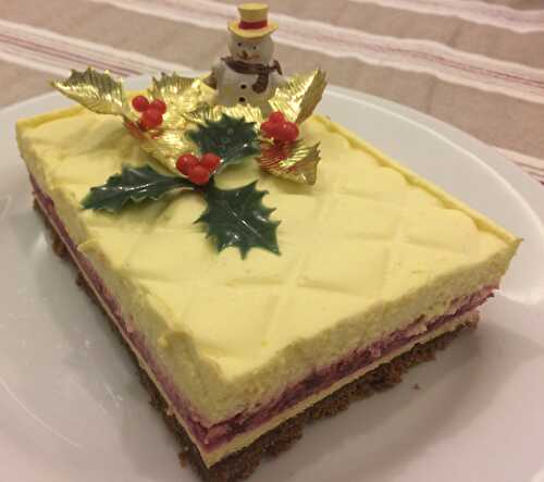 Entremet chocolat blanc & framboises *