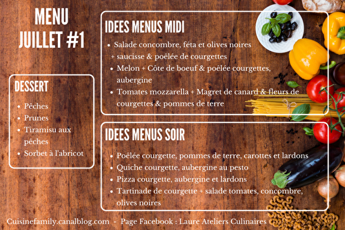 Menu Juillet #1