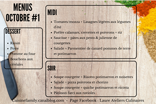 Menu Octobre #1