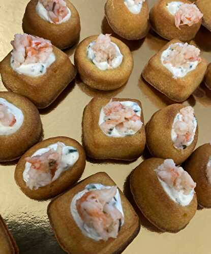 Mini savarins salés aux crevettes