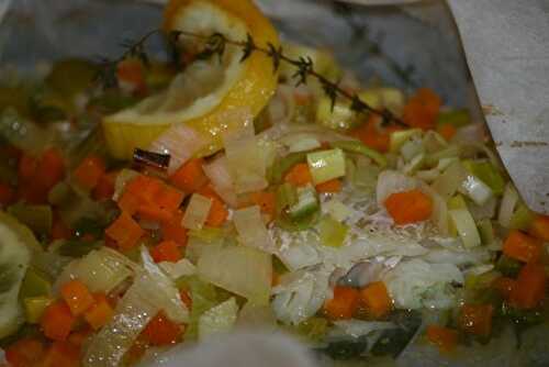 Papillotes de poisson aux petits légumes